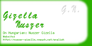 gizella nuszer business card